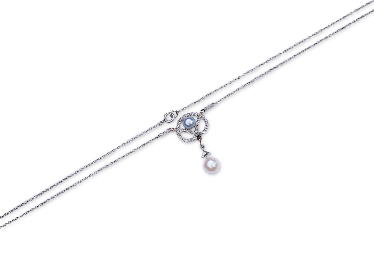 A Belle Epoque pearl and diamond pendant, early 20th century